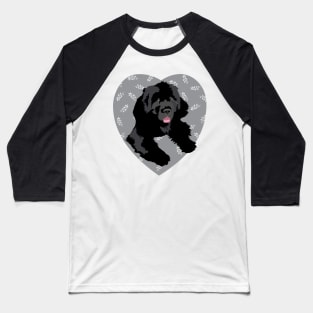 Newfoundland Dog Heart in slate gray Baseball T-Shirt